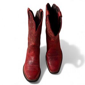 Womens Ariat Red Cowboy Boots Size 6.5